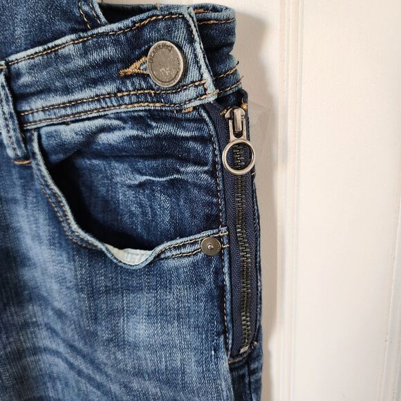 BLANK NYC Essential Dark Wash Denim Overalls size 27 - Picture 4 of 8